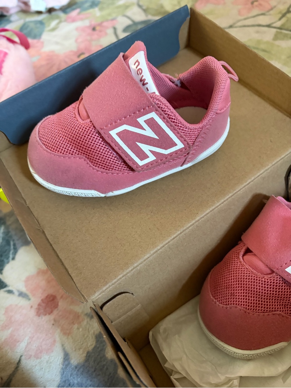 New Balance Pink Toddler Hook-and-Loop Sneakers